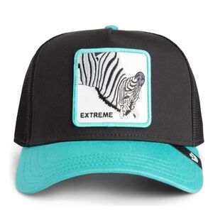Goorin bros. Zebra Extreme Arbez Flip Side 2 The Farm Black and Blue Trucker Hat